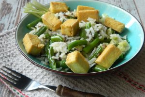 Orez cu tofu si fasole verde