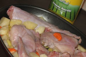 Friptura de iepure cu ananas