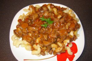 Bourguignon de ciuperci cu paste