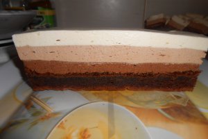 Prajitura cuburi in 3 culori