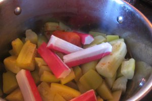 Chec aperitiv cu dovlecei și surimi
