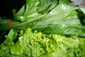 Supa cu leurda si salata verde