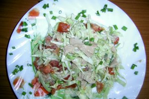 Salata cu ton si varza verde