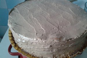 Tort cu blat de nuca si crema de ciocolata si lamaie