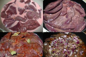 Ficat de porc fragezit in lapte