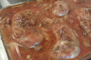 Pui cu sos de rosii si ciuperci cu garnitura de cus cus