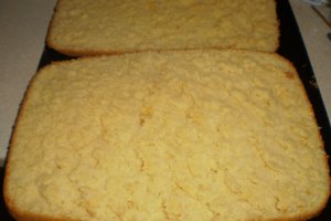 Prajitura cu frisca,nuca si dulceata de caise