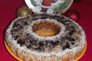 Chec cu ciocolata si nuca de cocos