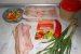 Ciocanele imbracate in bacon si garnitura de orez cu legume-0