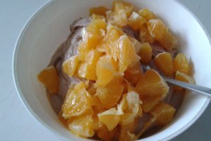 Prajitura cu crema de ciocolata si portocale
