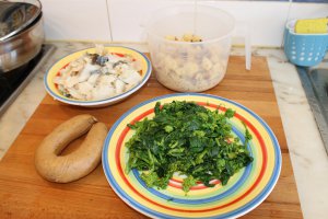 Cod Bacalhau cu Alheira si Grelos la cuptor