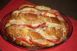Aperitiv paine impanata la cuptor