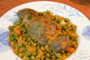 Pipote si inimi  cu mazare verde