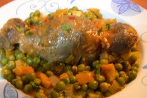 Pipote si inimi  cu mazare verde