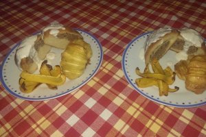 Chiftea cu afumatura in paine