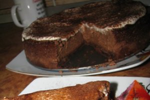 Tort de branza cu ciocolata si cappuccino
