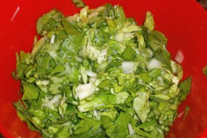 Salata verde cu ceapa si castravete