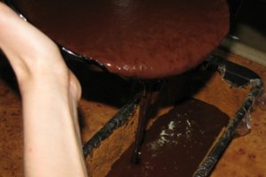 Tort inghetat de ciocolata si alune