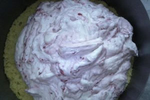 Tort nins, cu nuca de cocos si zmeura