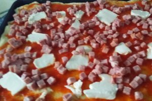 Pizza cu sunca si branza