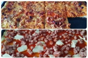 Pizza cu sunca si branza