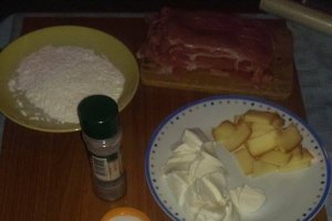 Buzunar de vitel cu mozzarella si cascaval afumat