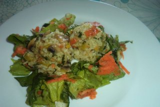 Pilaf de orez cu ciuperci