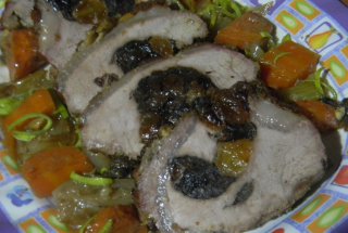 Cotlet de porc cu prune uscate