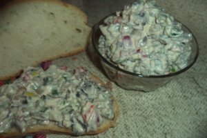 Salata de ciuperci cu maioneza si praz