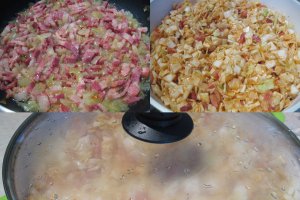 Varza la cuptor, cu bacon si carnati