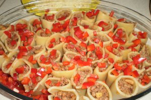 Paccheri umpluti la cuptor
