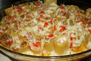 Paccheri umpluti la cuptor