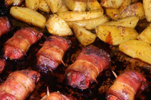 Ficatei cu bacon si cartofi la cuptor