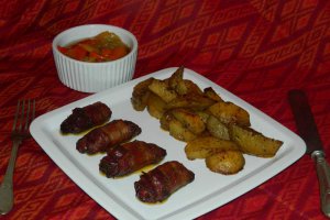 Ficatei cu bacon si cartofi la cuptor