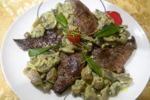 Ficat cu ciuperci si leurda