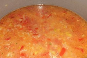 Pilaf de orez cu soia si ciuperci la tigaie