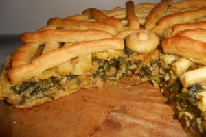 Tarta cu spanac si soia