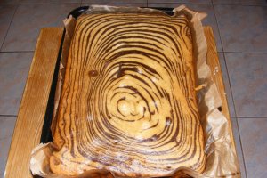 Chec "zebra" cu pudra de roscove