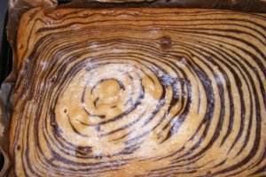 Chec "zebra" cu pudra de roscove