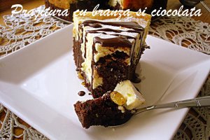 Prajitura (pasca) cu branza si ciocolata