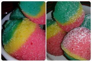 Prajitura tricolora in oua de Paste