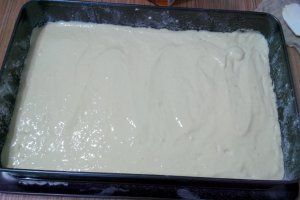 Prajitura cu mere, biscuiti digestivi si crema de vanilie