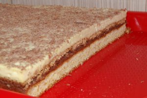 Prajitura cu mere, biscuiti digestivi si crema de vanilie