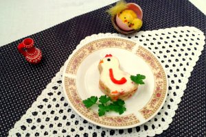 Salata de legume cu piept de pui si maioneza