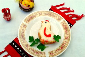 Salata de legume cu piept de pui si maioneza