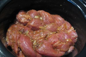 Muschiulet de porc impletit, preparat la slow cooker Crock-Pot