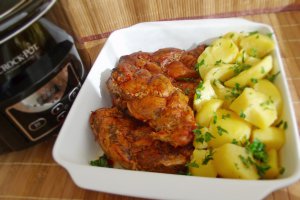 Muschiulet de porc impletit, preparat la slow cooker Crock-Pot