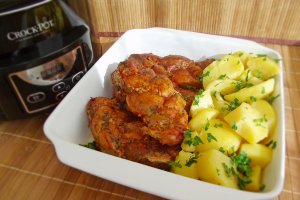 Muschiulet de porc impletit, preparat la slow cooker Crock-Pot