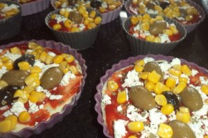 Mini pizza lacto-vegetariana