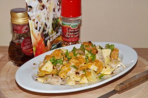 Salata de dovleac copt cu piept de pui